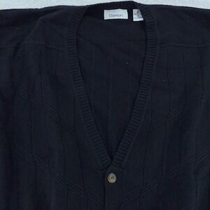 Vintage Damon Wool Cardigan Sweater Mens L/XL Button Up Hong Kong 80s